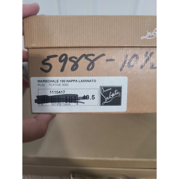 Christian Louboutin Marechale Strappy Heels Booties Gold Champagne 40.5 10.5 - Picture 7 of 7